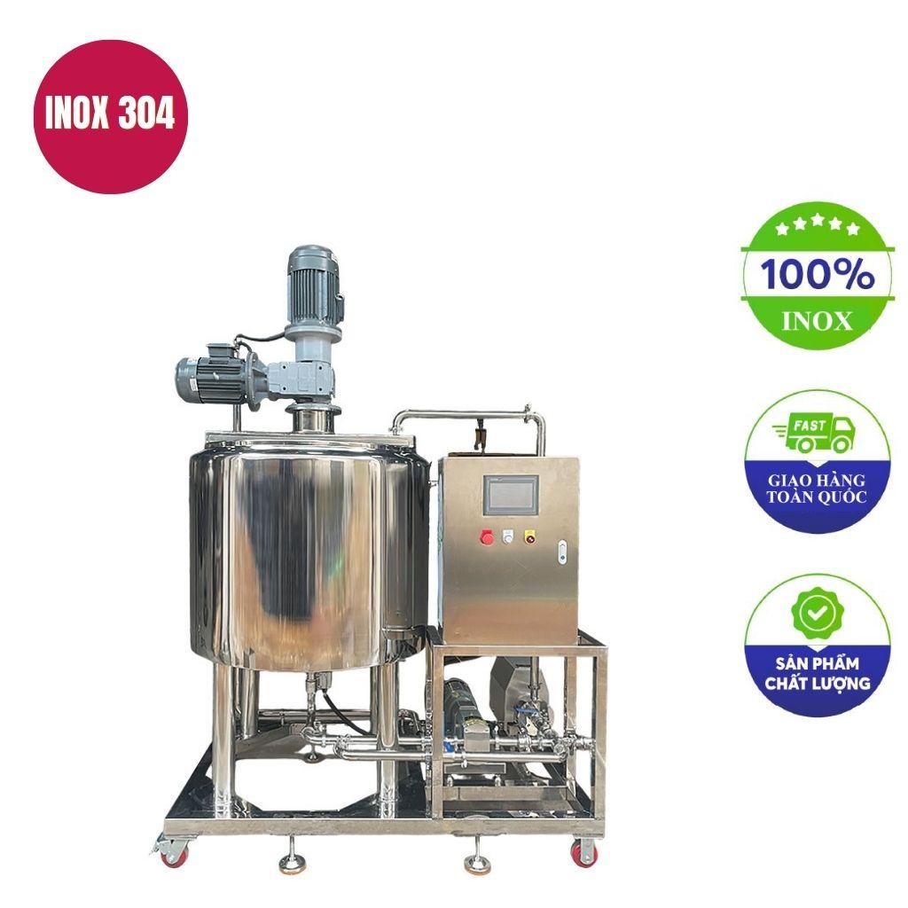 Bồn khuấy gia nhiệt 2 vỏ giúp trộn và gia nhiệt đồng thời, phù hợp nhiều ngành.