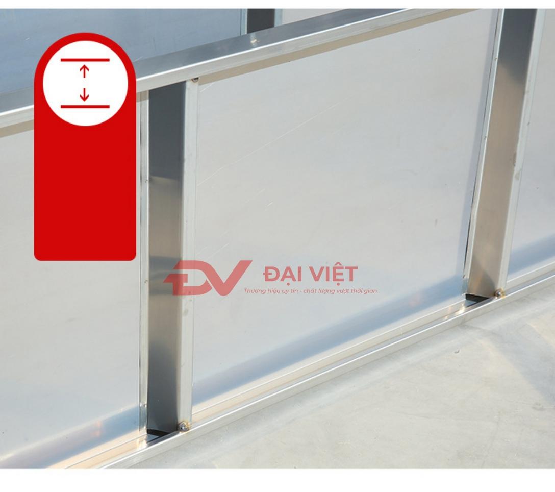 Đa dạng cấu hình bàn bếp inox cho mọi quy trình bếp.