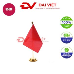 Cột cờ để bàn mạ vàng 8x35cm
