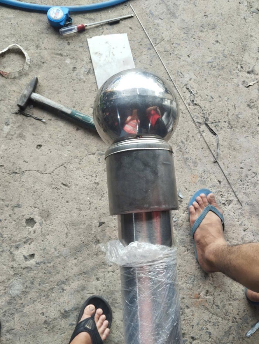 Mối hàn TIG trên cột inox