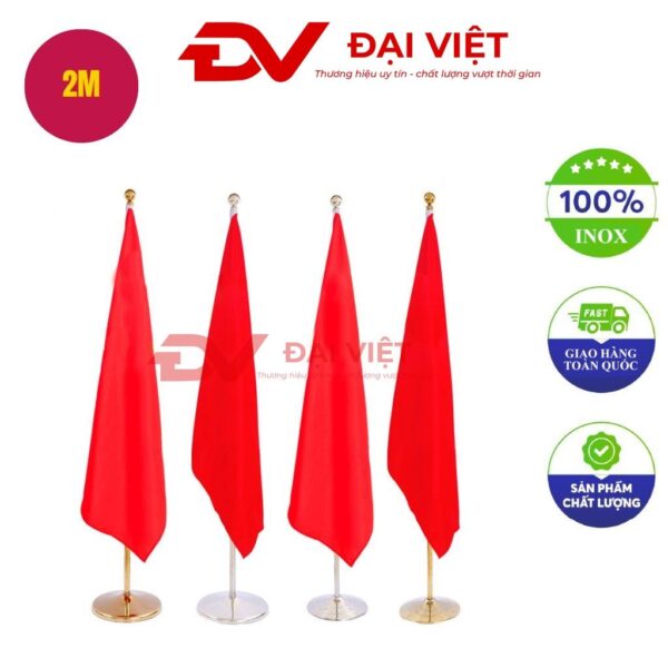 Cột cờ inox cao 2m