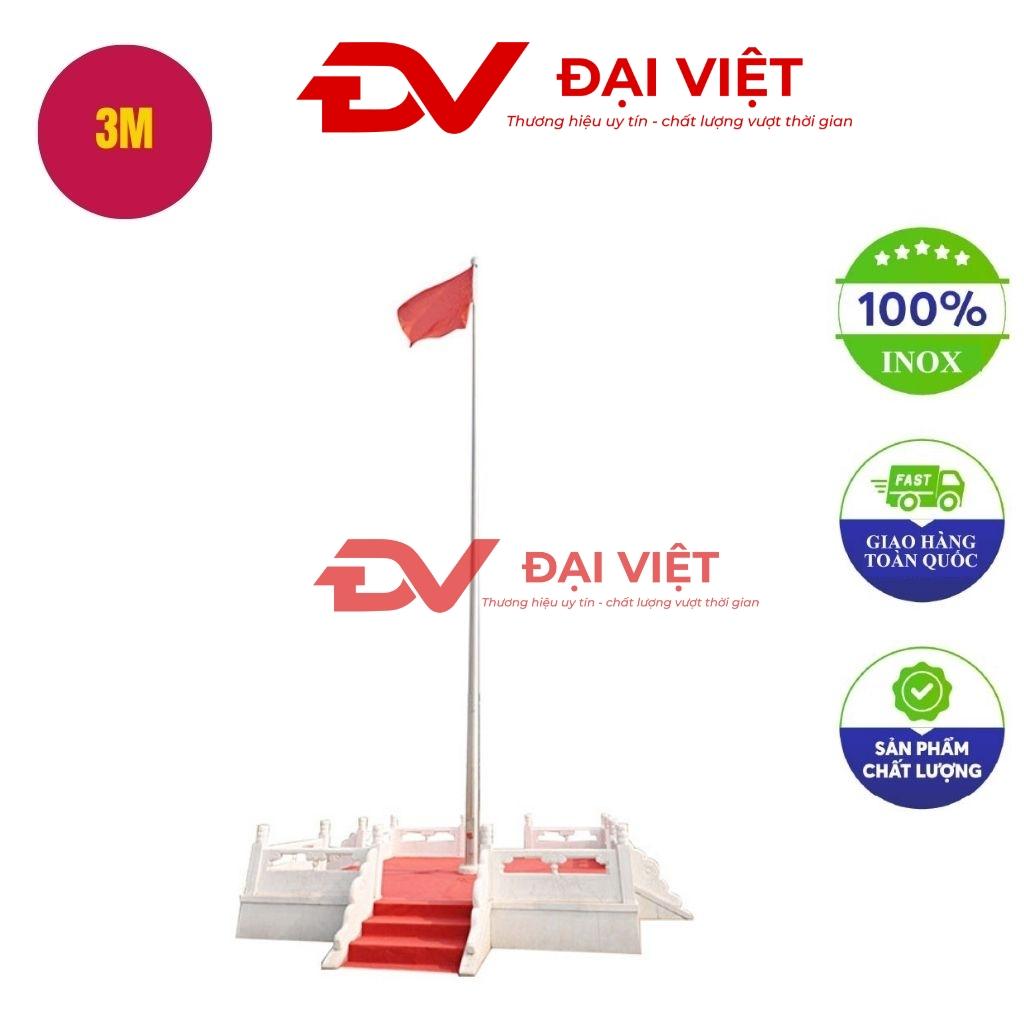Cột cờ inox 3m đặt trước sảnh văn phòng