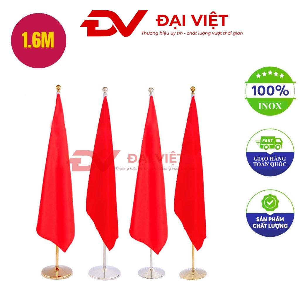 Cột cờ inox văn phòng 1.6m — sản xuất tại xưởng Cơ Khí Đại Việt, hoàn thiện inox 304.