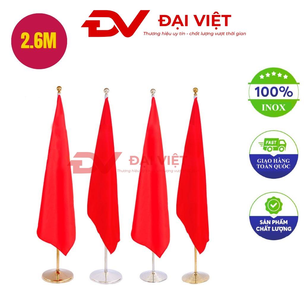 Cột cờ inox văn phòng 2.6m — sản xuất trực tiếp tại xưởng Cơ Khí Đại Việt.