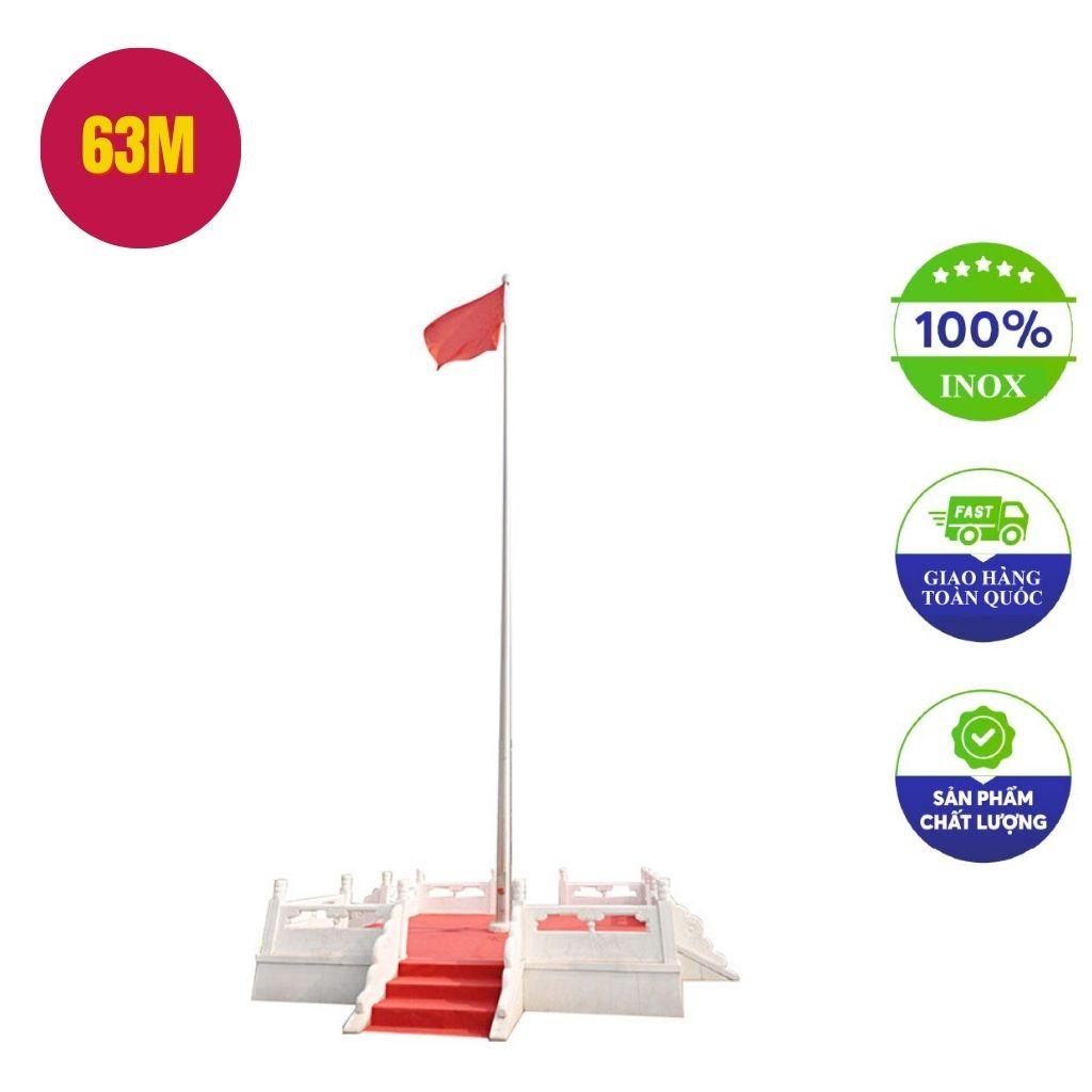 Cột cờ inox xoay 360° — sản xuất trực tiếp tại xưởng Cơ Khí Đại Việt