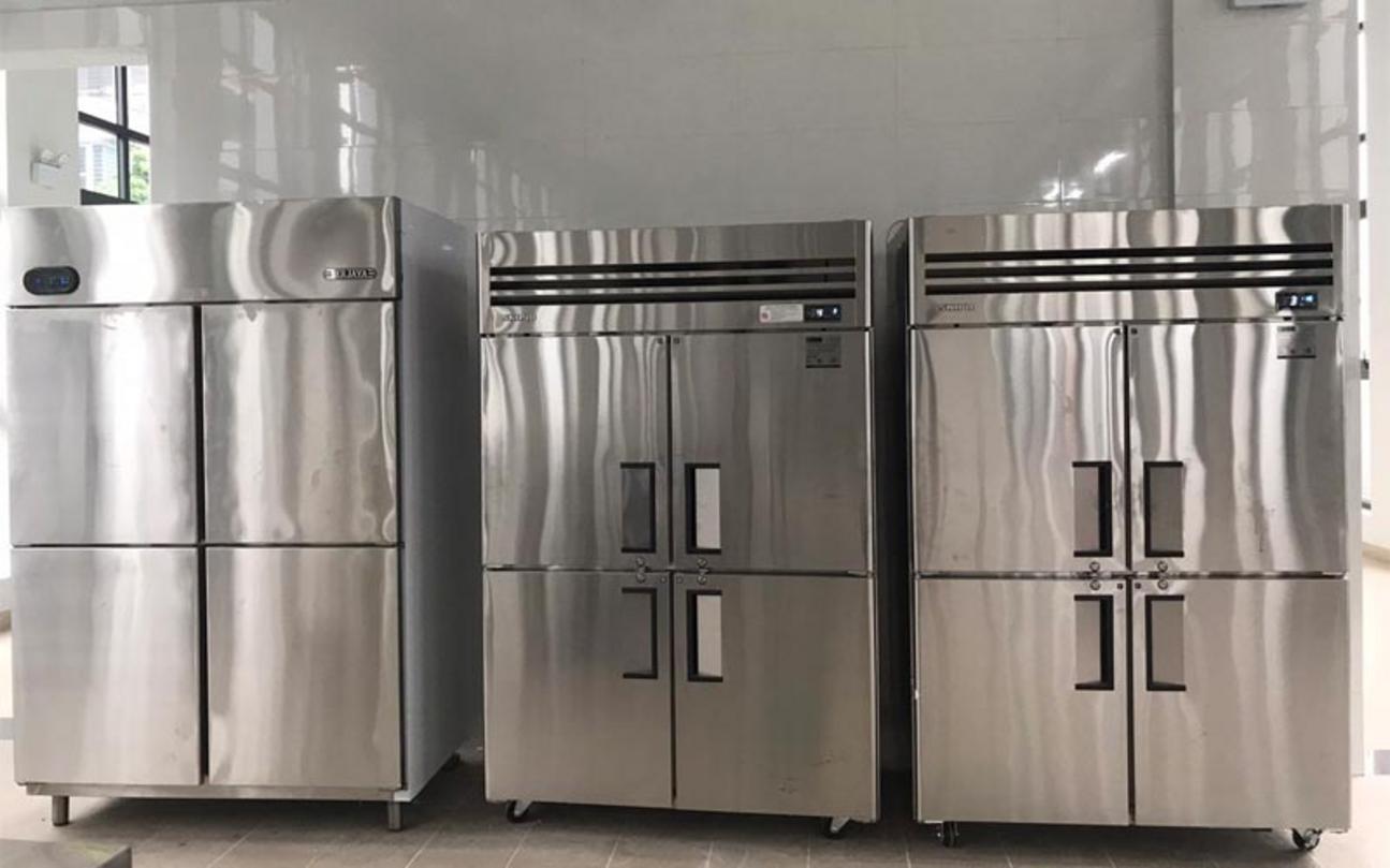 Sơ đồ chuỗi lạnh công nghiệp, từ thiết bị đến kho lưu trữ.