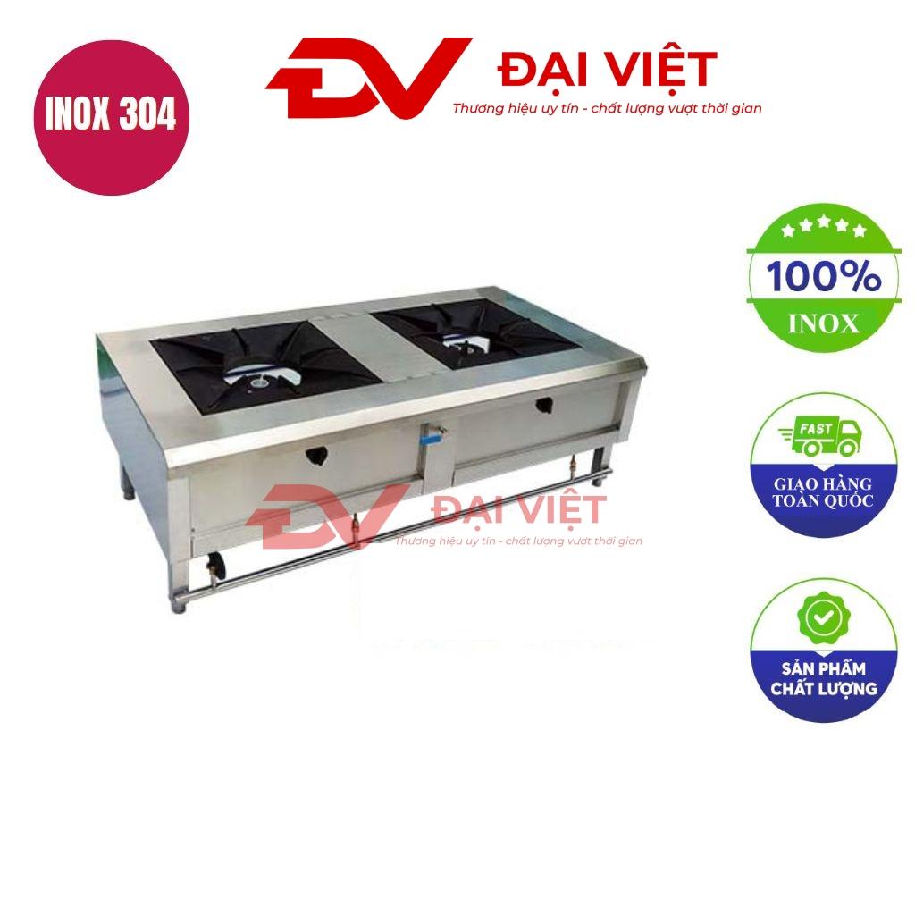 Bếp hầm công nghiệp 2 họng không gáy — sản xuất trực tiếp tại xưởng Cơ Khí Đại Việt (ISO 9001:2015).