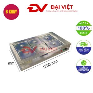 Khay hâm thức ăn buffet 6 khay