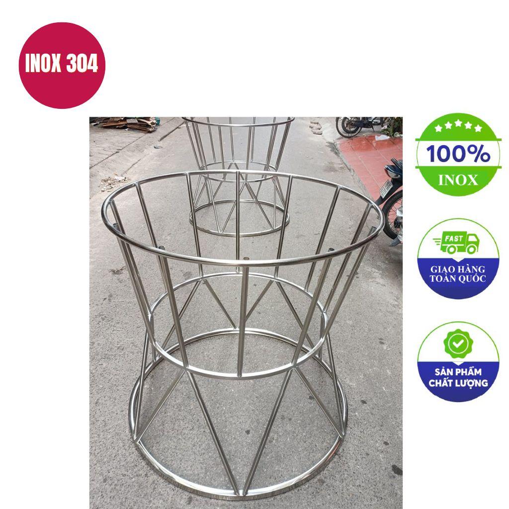 Khung cắm cờ inox hình tròn — sản xuất trực tiếp tại xưởng Cơ Khí Đại Việt (Nhơn Trạch, Đồng Nai).