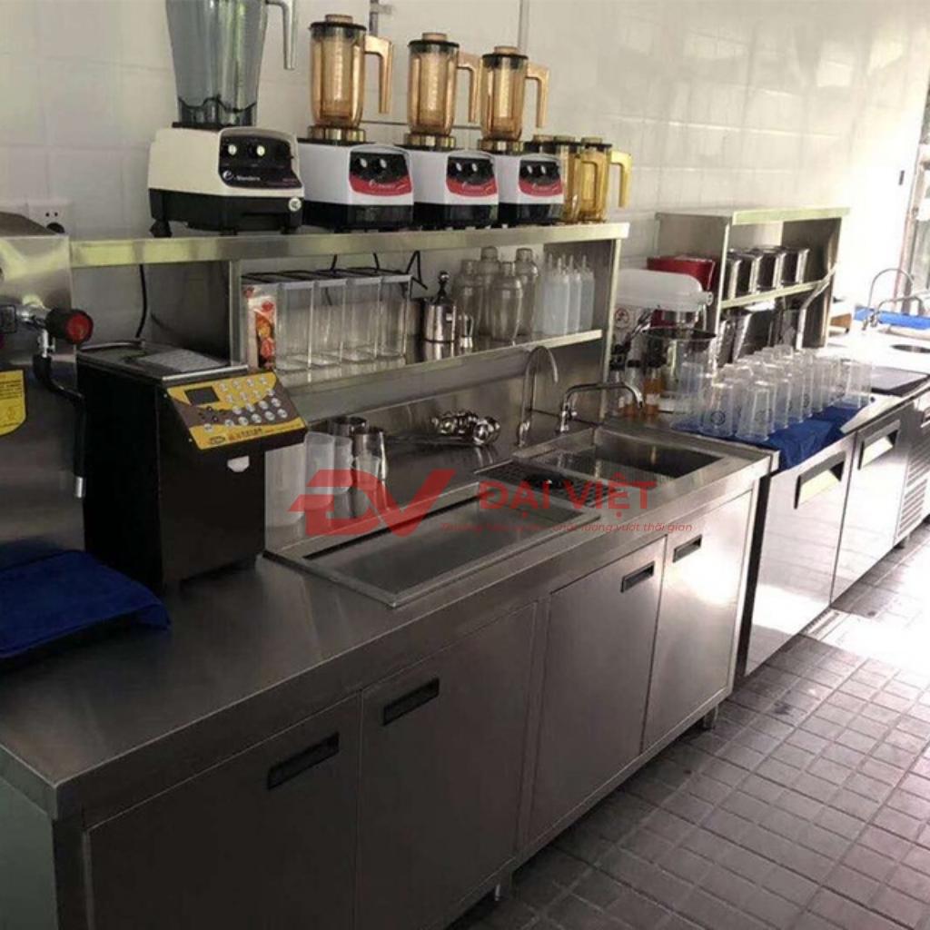 Module thùng đá âm + khay topping.