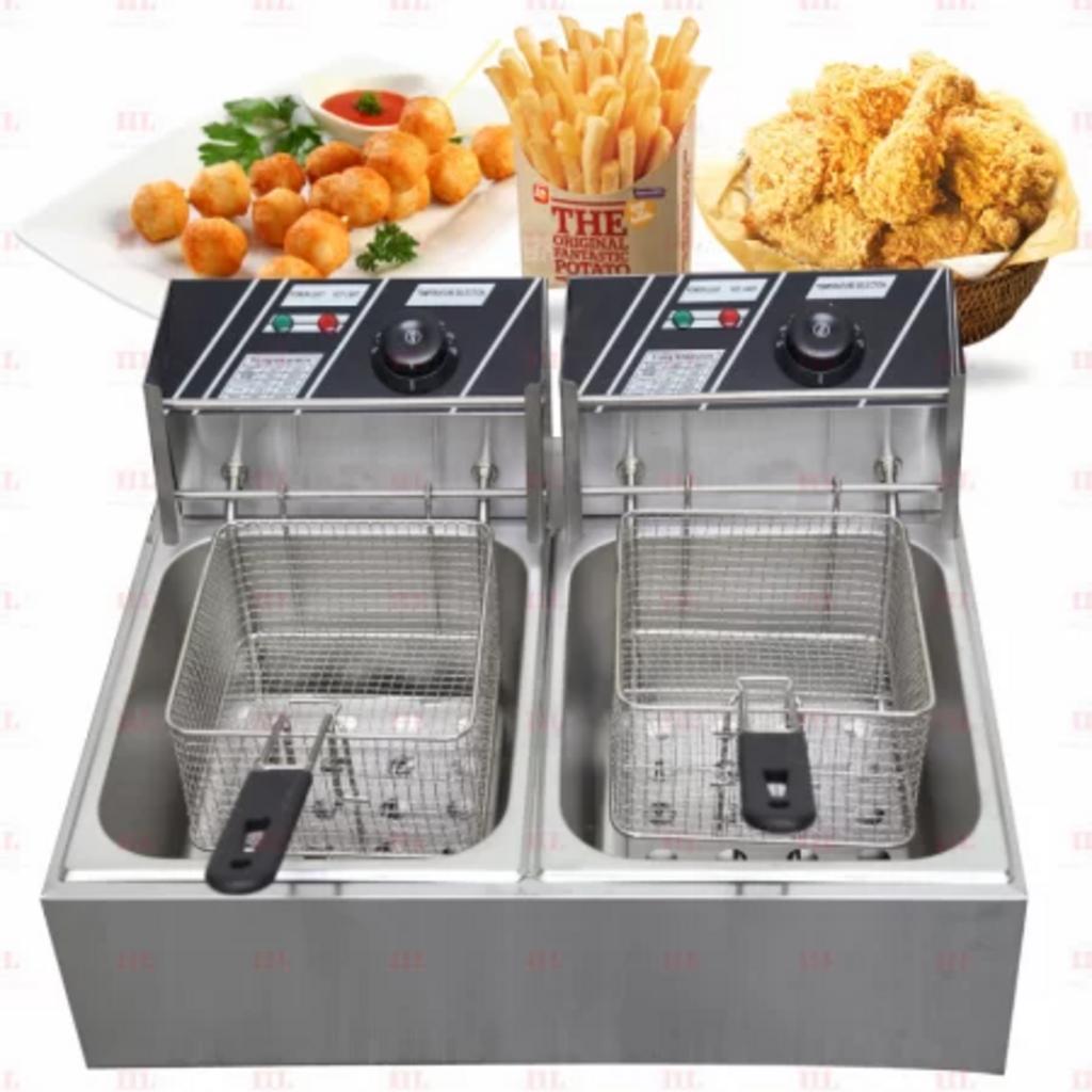 So sánh bếp chiên nhúng điện & gas, đơn và đôi