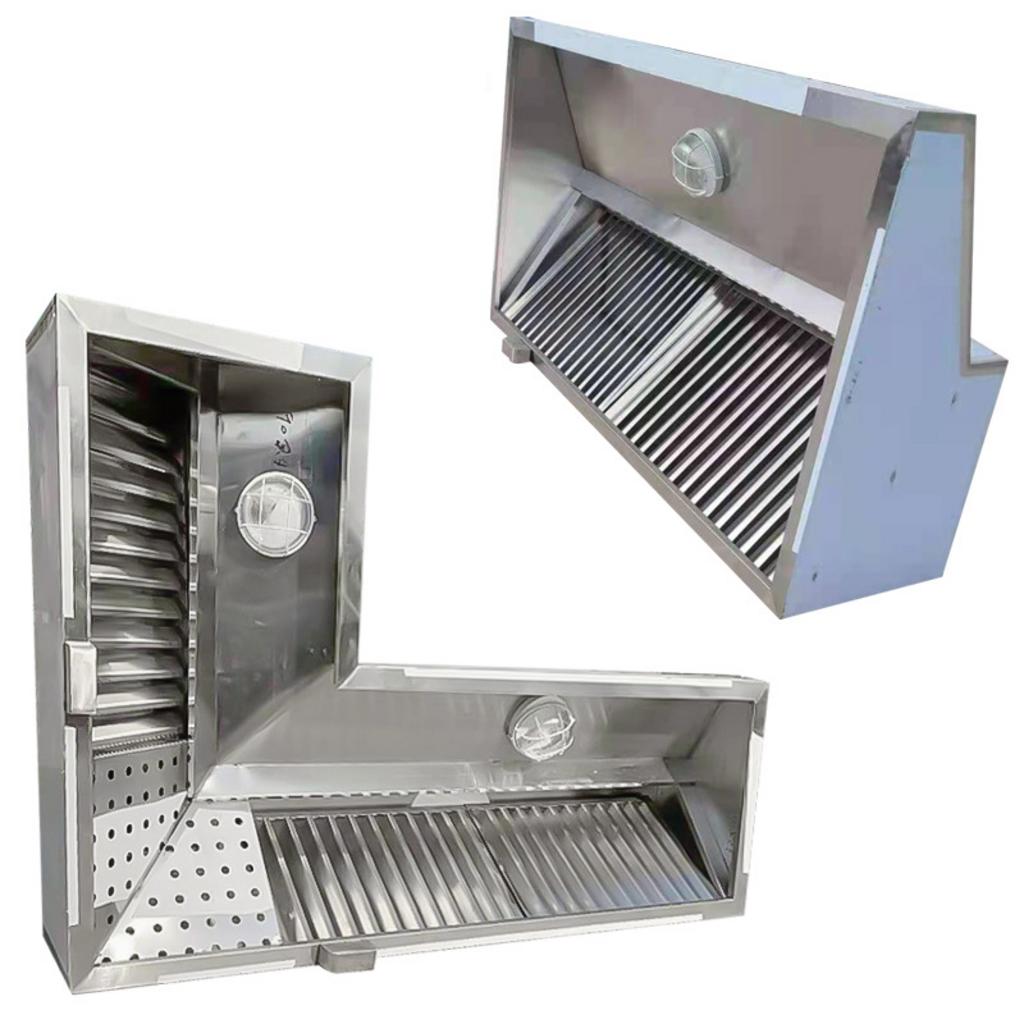 Phin lọc mỡ dạng tấm, dễ tháo lắp và vệ sinh.
