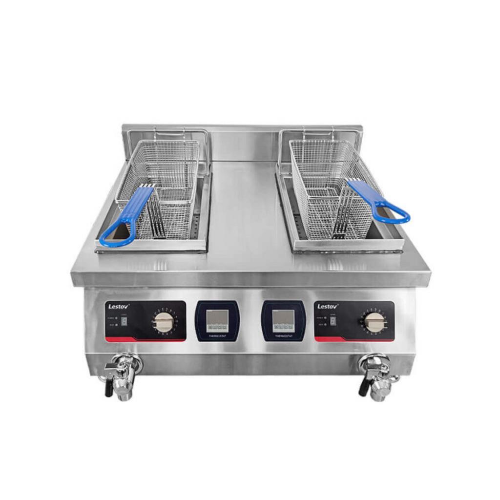 Bếp chiên nhúng inox trong bếp nhà hàng chuyên nghiệp