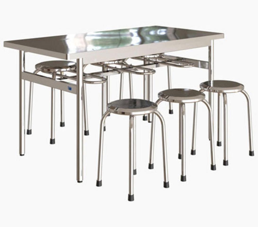 Bàn ghế inox triển khai linh hoạt từ quán ăn đến sự kiện lớn.