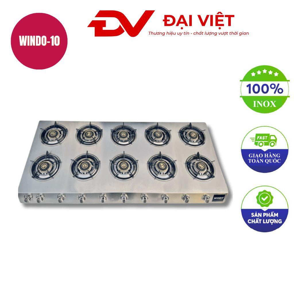 Bếp gas thấp áp 10 lò Windo-10 phi 80 — sản xuất tại xưởng Cơ Khí Đại Việt