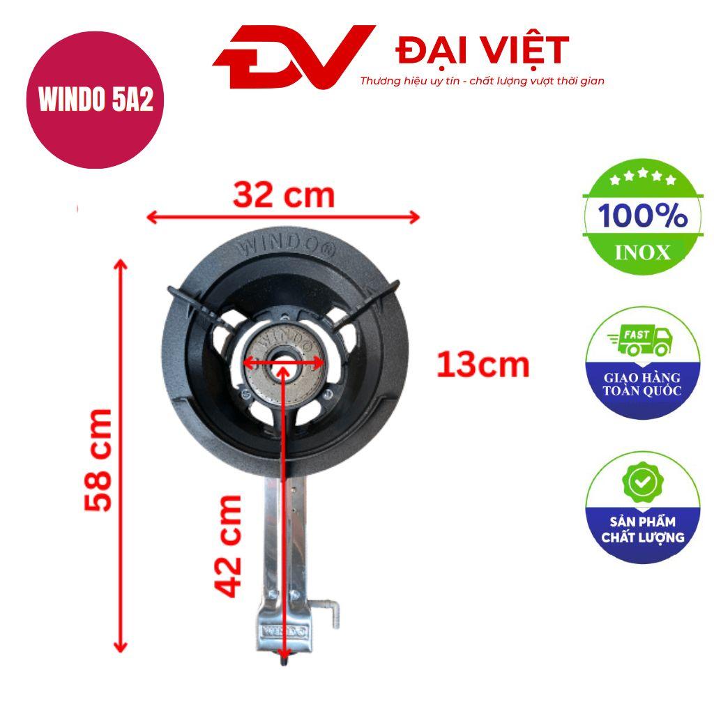 Bếp gas khè công nghiệp WINDO 5A2 — sản xuất tại xưởng Cơ Khí Đại Việt