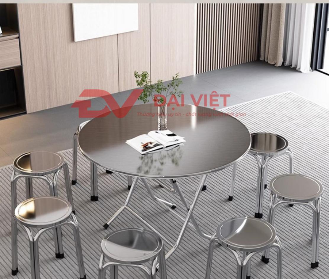 Bản vẽ kỹ thuật 2D thể hiện kích thước tiêu chuẩn của một bàn inox 2 tầng.