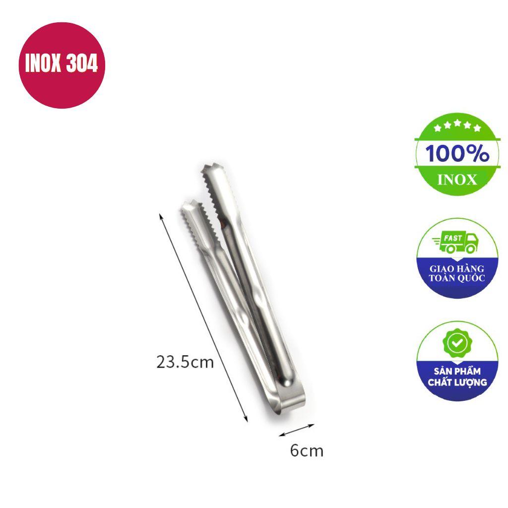 Bảng tham chiếu chi tiết khuyến nghị chiều dài kẹp gắp inox cho từng khu vực trong bếp công nghiệp.