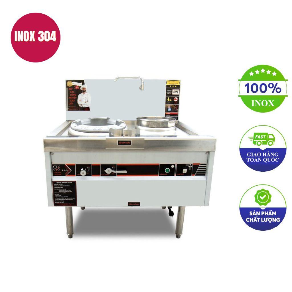 Bếp á 1 họng gang có quạt thổi và bầu nước 1m