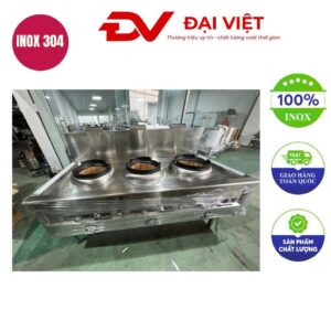 bếp á 3 họng đất có quạt thổi 1m8