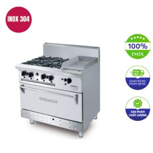 Bếp âu 4 họng có lò nướng và chiên Berjaya OB4GG1BWOL