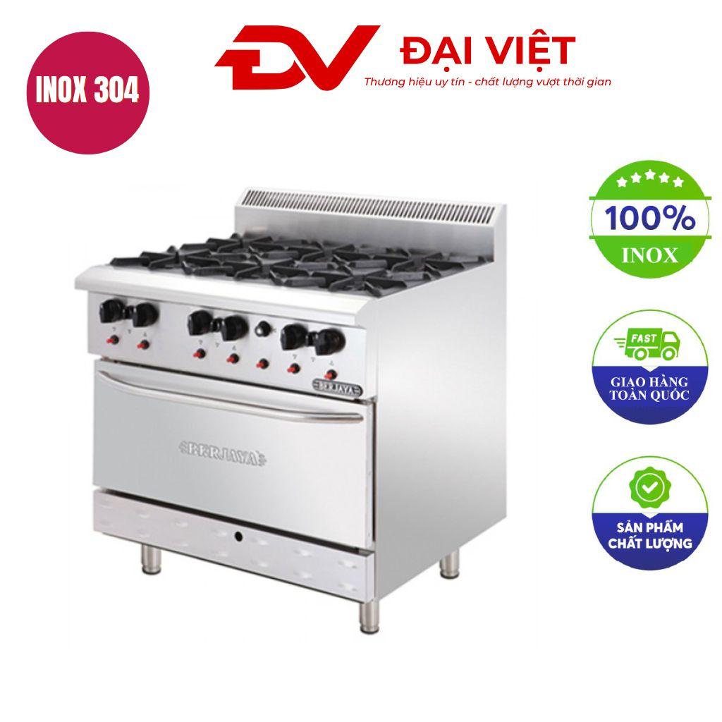 Bếp âu 6 họng có lò nướng Berjaya DRO6-17