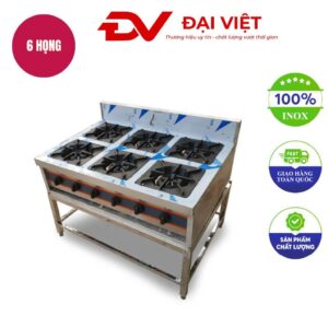 Bếp âu 6 họng dùng gas 1000x750x800mm