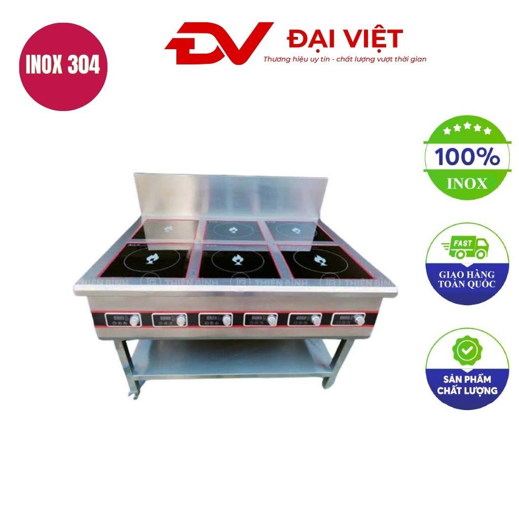 bếp âu điện từ 6 họng 5kw có giá phẳng dưới 1100x845x240mm