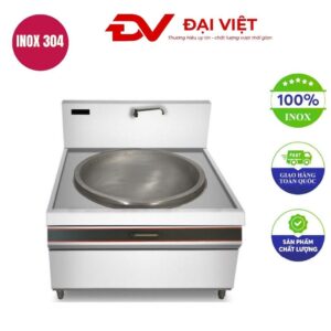 Bếp xào đơn điện từ 12kw mặt lõm xào trực tiếp phi 800