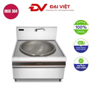 Bếp xào đơn điện từ 20kw mặt lõm xào trực tiếp phi 800