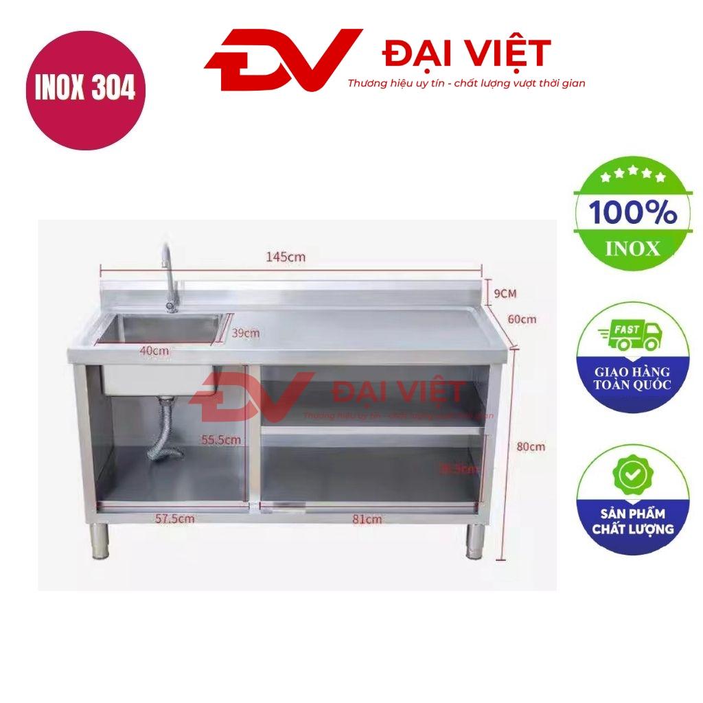 Bồn rửa chén inox 1 ngăn có chân 1000x500x800mm