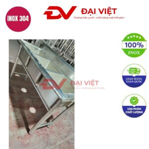 Bồn rửa tay inox công nghiệp 3 hố 1800x500x800mm