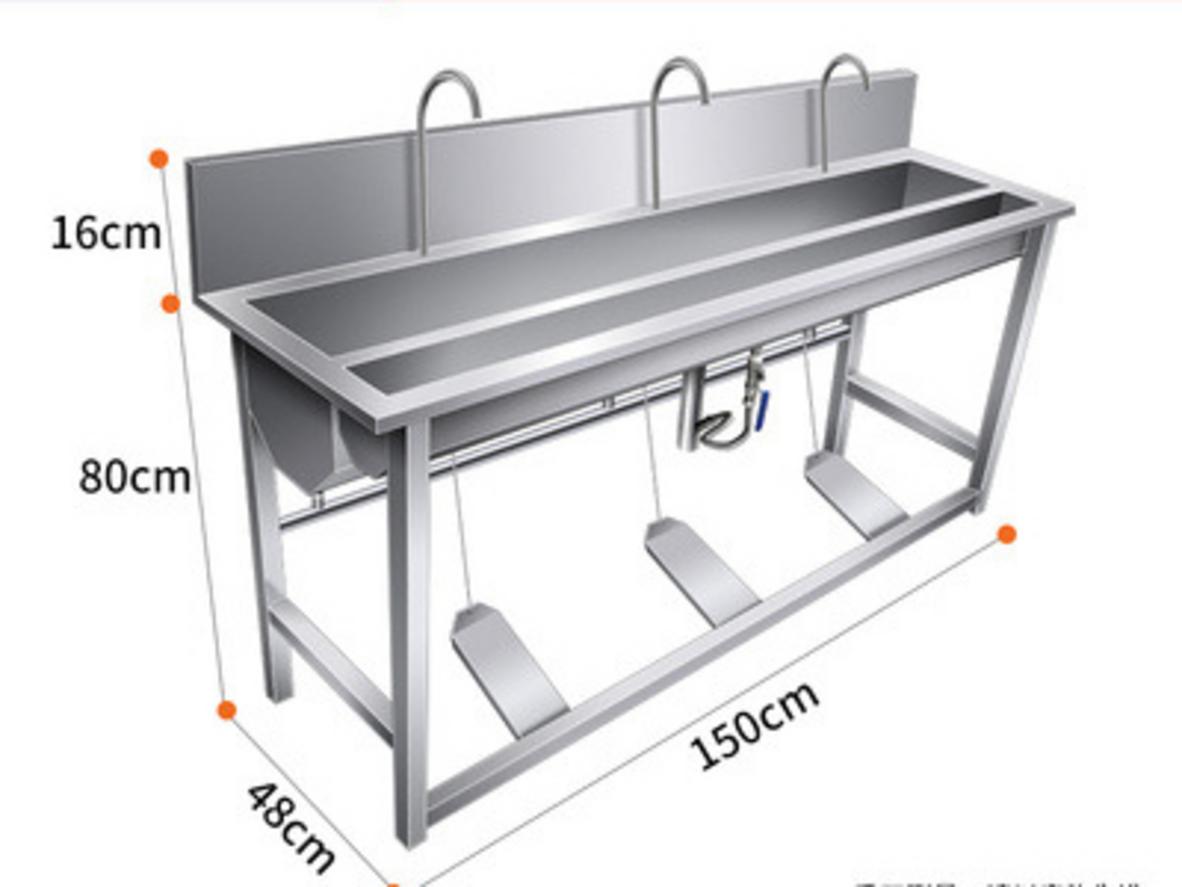 Ba kiểu lắp đặt chậu rửa công nghiệp: đứng độc lập (freestanding), lắp dương bàn và lắp âm bàn.