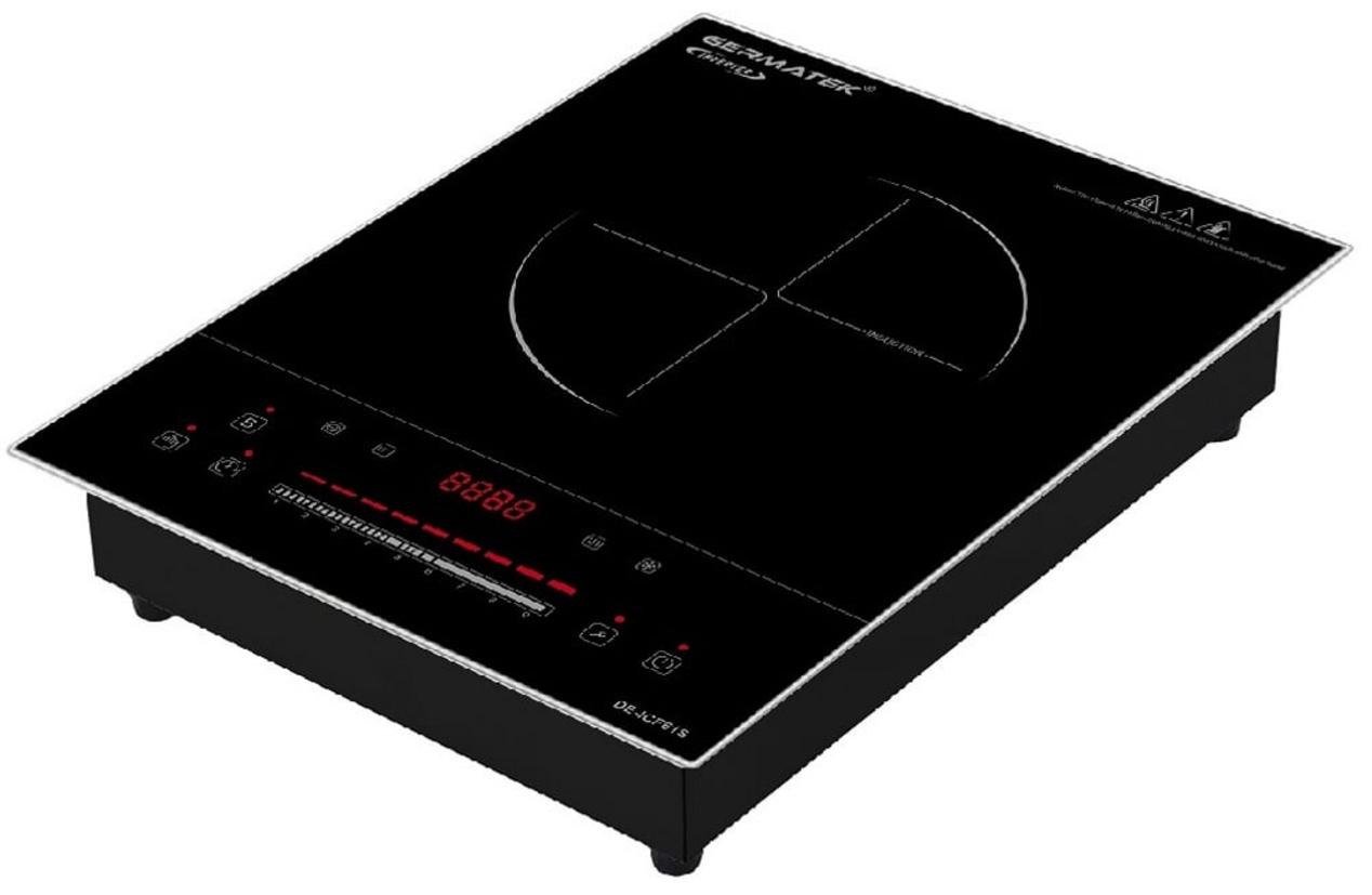 Hình ảnh đa dạng các loại bếp từ công nghiệp: bếp đơn, bếp đôi, bếp 4 vùng nấu và bếp lẩu âm bàn.