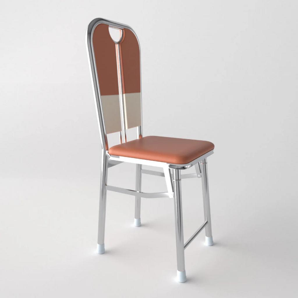 Các mẫu ghế dựa inox phổ biến từ trái qua: ghế xếp, ghế bọc nệm, ghế lưng cao và ghế xoay.