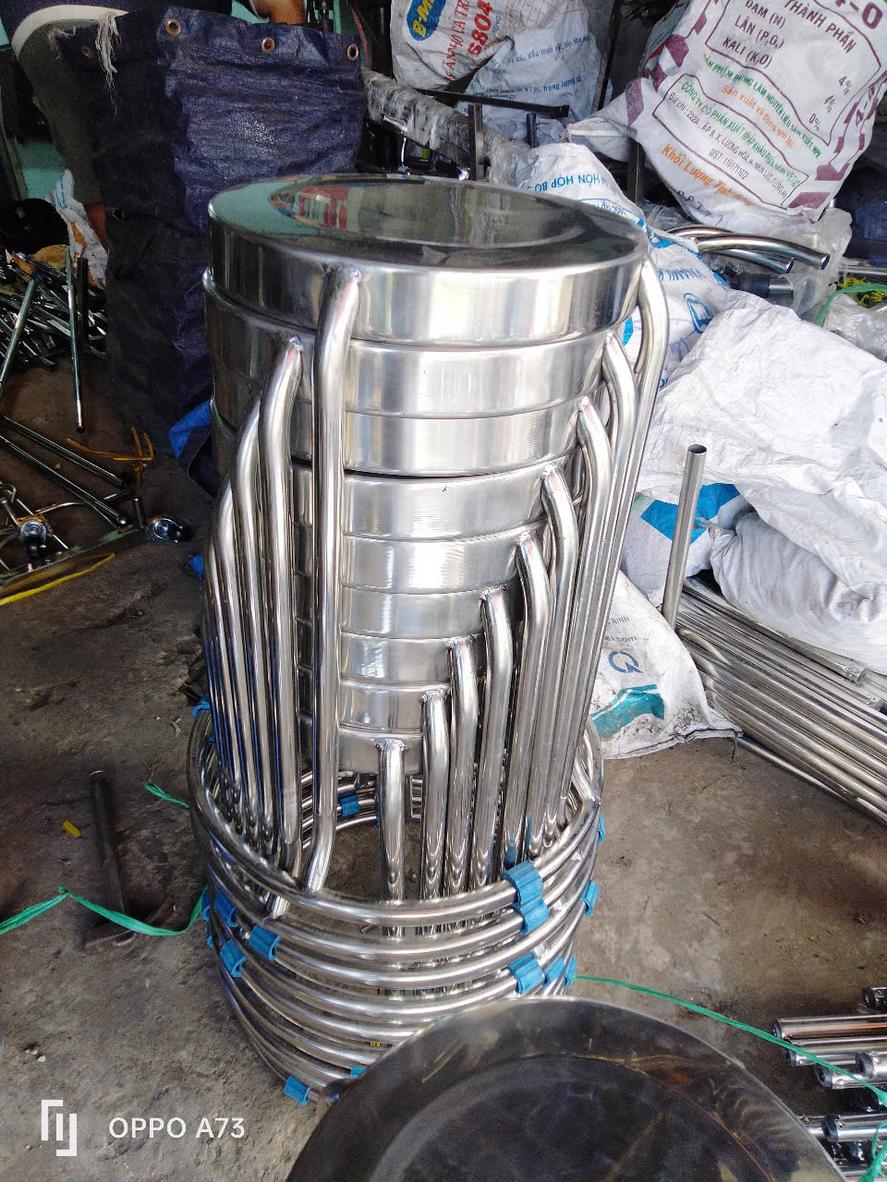 Bộ sưu tập các loại mặt ghế inox phổ biến do Cơ Khí Đại Việt sản xuất.