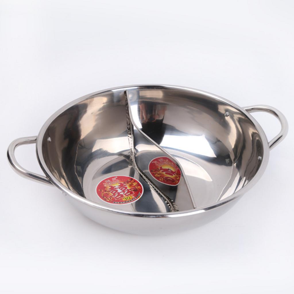 Các loại nồi lẩu inox phổ biến: 2 ngăn, 4 ngăn và loại có vành chuyên dụng cho nhà hàng.