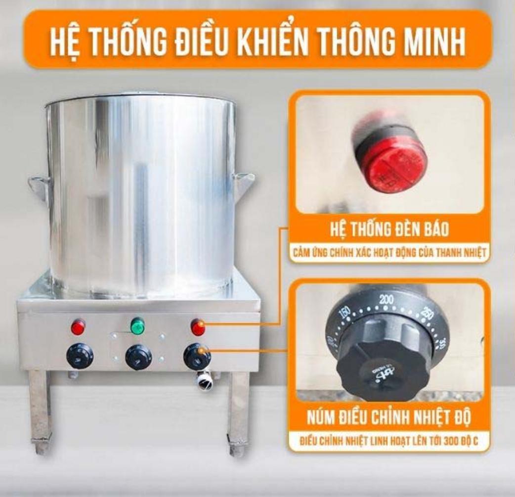 Hình ảnh các bộ nồi nấu phở điện liền với dung tích và mục đích sử dụng khác nhau.