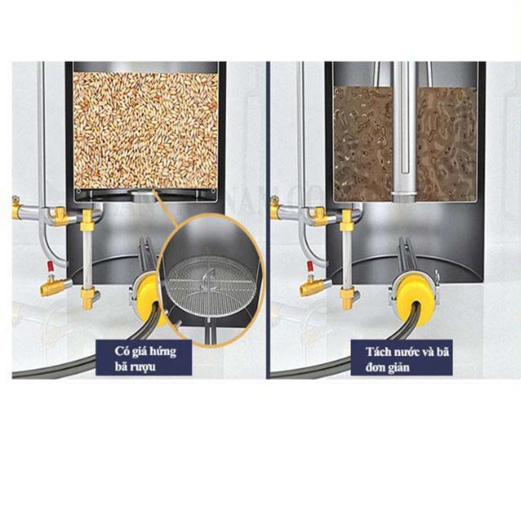 Các dòng nồi nấu rượu bằng điện với dung tích khác nhau, từ mini gia dụng đến công nghiệp.