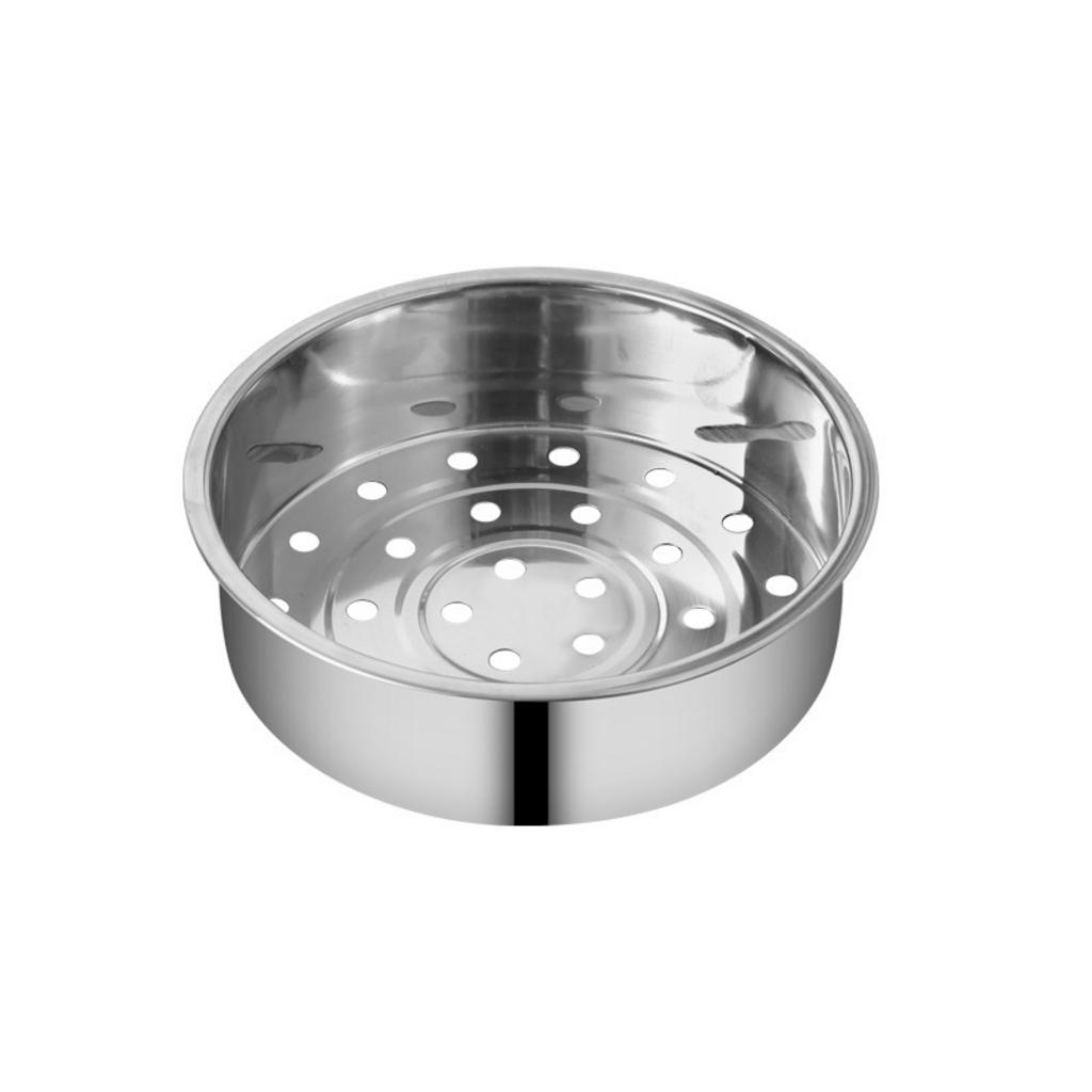 Hình ảnh so sánh trực quan giữa một bộ nồi xửng đa tầng và một vỉ hấp inox rời.