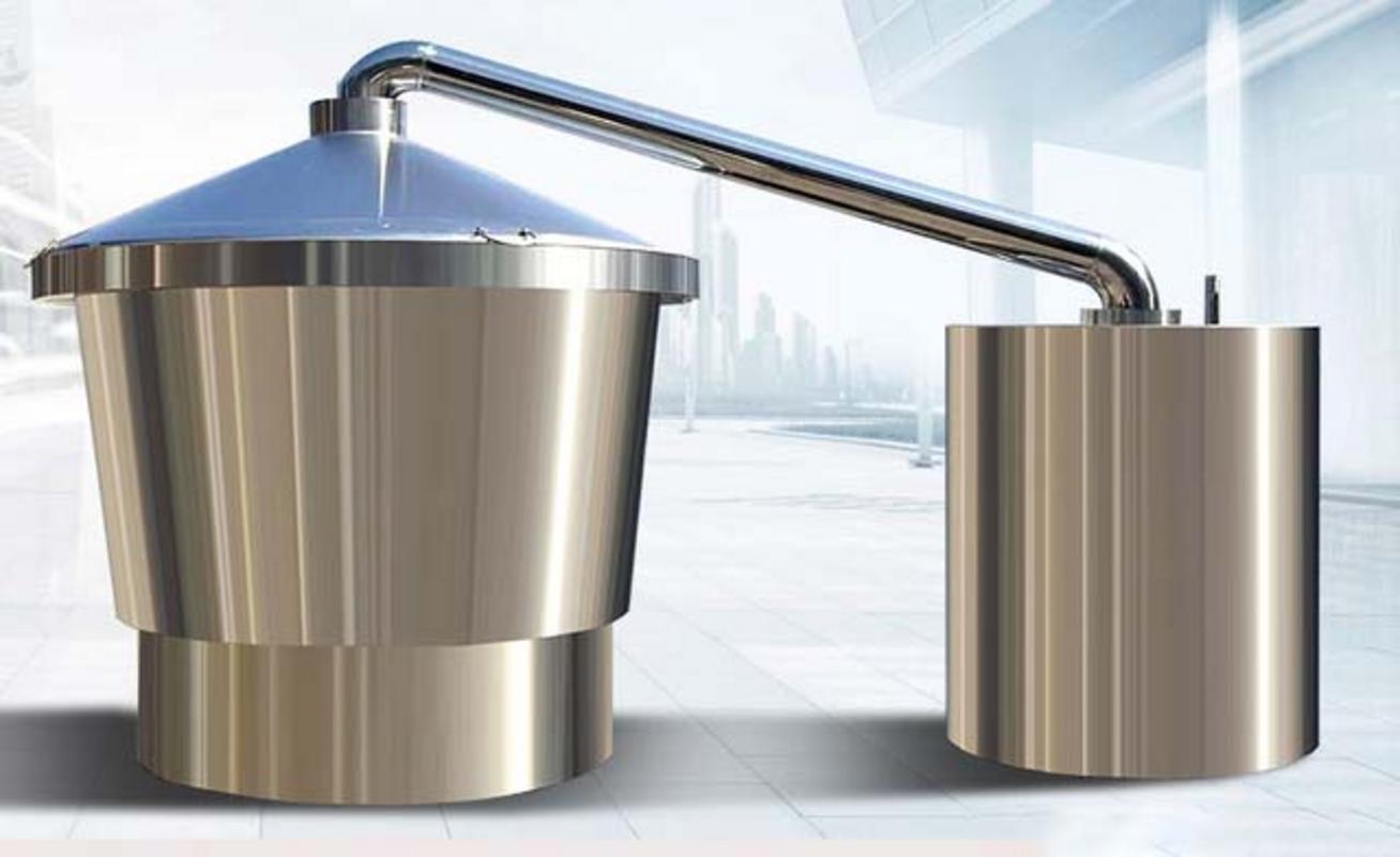 Minh họa các yếu tố cấu thành nên giá của một chiếc nồi nấu rượu: vật liệu, dung tích, thương hiệu.