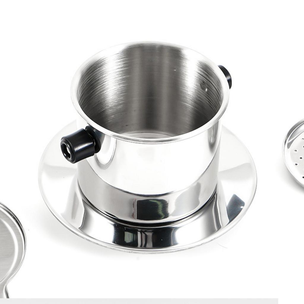 Hình ảnh phin cà phê mang thương hiệu của một đối tác chuỗi F&B do Cơ Khí Đại Việt sản xuất.