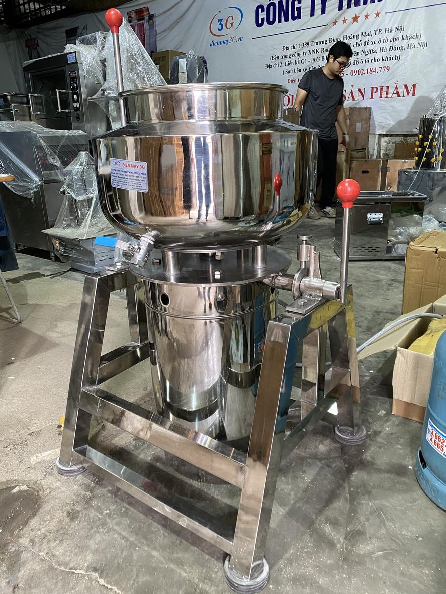 Sơ đồ chi tiết cấu tạo máy xay giò chả công nghiệp với các bộ phận chính.