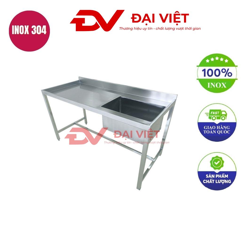 Chậu rửa công nghiệp 1 hố có kệ 1600x700x800mm