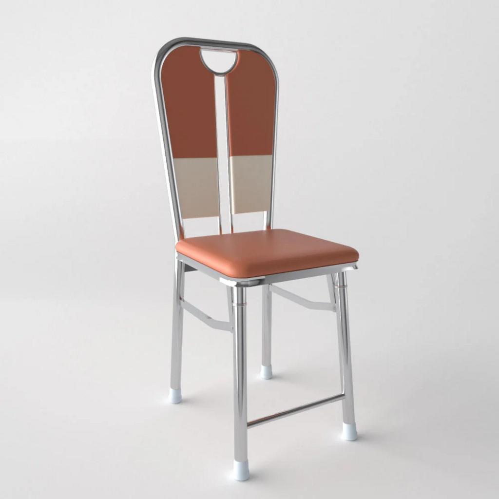 Kỹ thuật viên đang kiểm tra đường kính ống và chất lượng mối hàn của ghế inox.