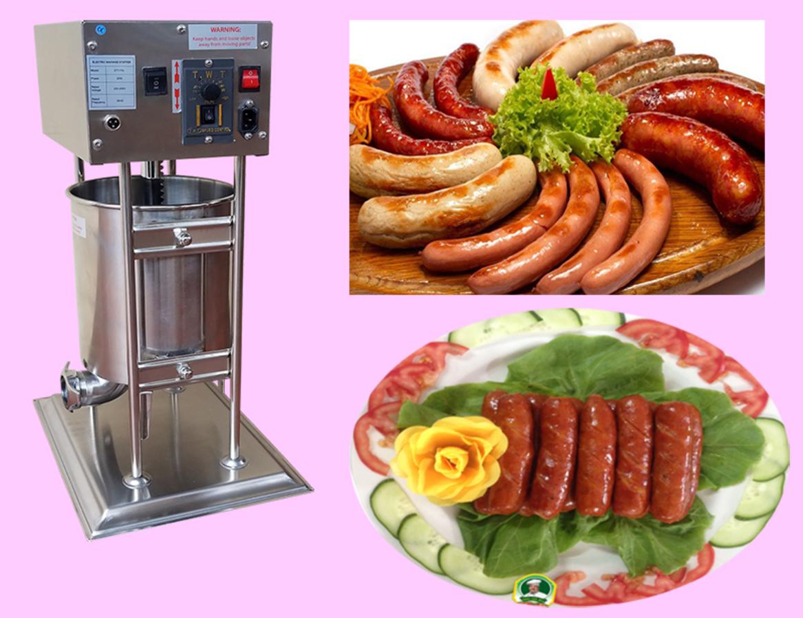 Kỹ sư đang tư vấn cho khách hàng về vật liệu và công suất của máy xay thịt công nghiệp.