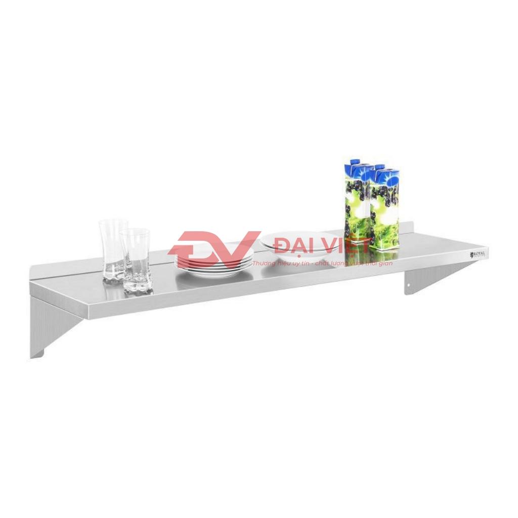 Lắp đặt kệ inox treo tường bằng vít nở chuyên dụng đảm bảo chịu tải nặng.