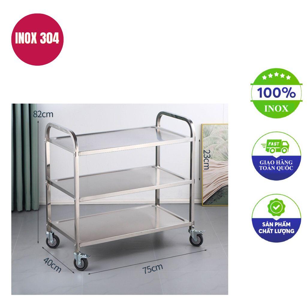 Nhân viên phục vụ chuyên nghiệp hơn với xe đẩy thức ăn 3 tầng.