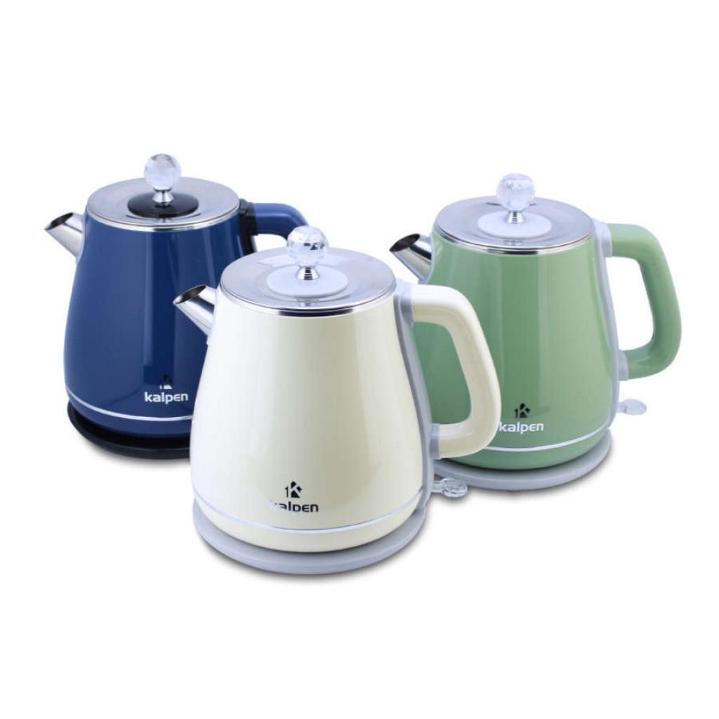 Bảng so sánh trực quan các mẫu vật liệu dùng để sản xuất ấm siêu tốc: Inox, Thủy tinh và Nhựa.