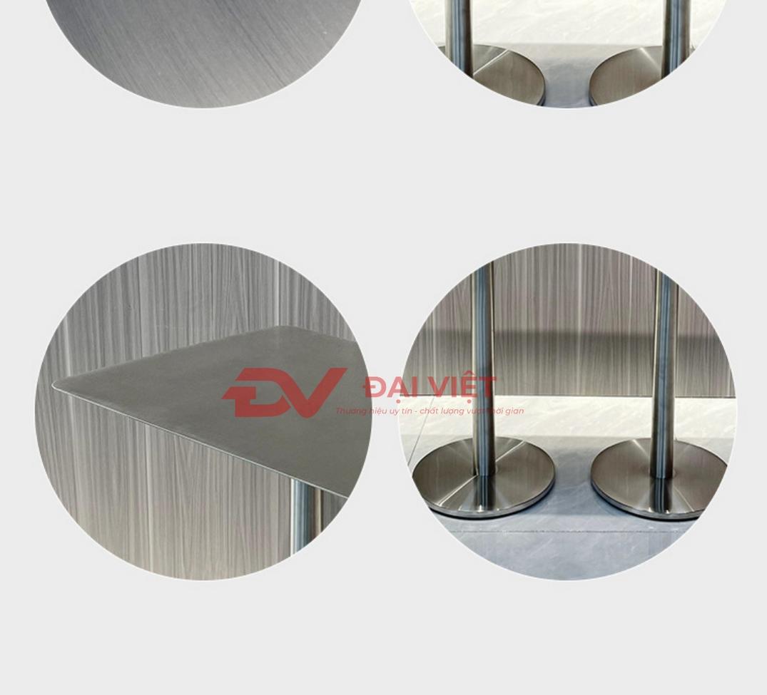 Các loại bàn inox chữ nhật phổ biến: bàn cố định inox 304 và bàn gấp gọn inox 201.